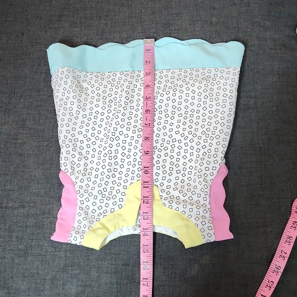 80' Barbie Color Block Geometric Pattern Sleeveless Tunic Shirt Toddler Sz4T